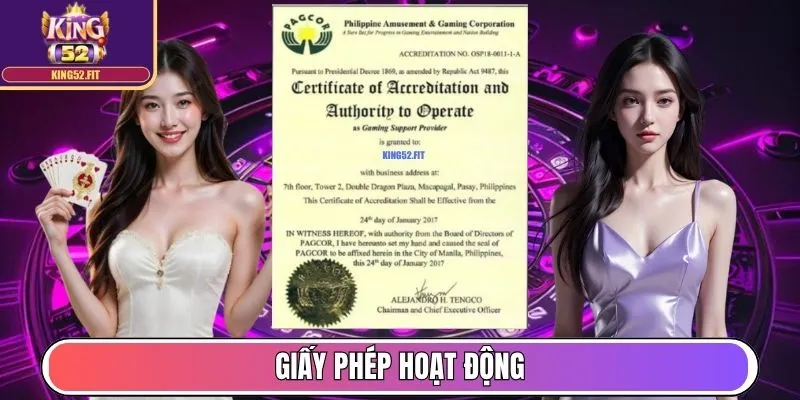 Giấy phép hoạt động